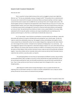 BFTF by Hena Patel - Benjamin Franklin House