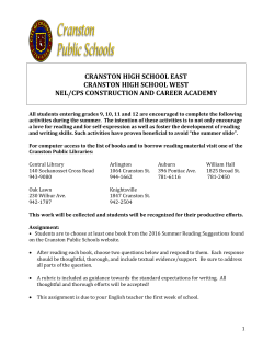 Assignment - Cranston Public Schools
