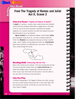 From The Tragedy of Romeo and Juliet Act II, Scene 2