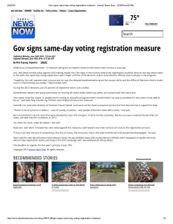 Gov signs same-day voting registration measure