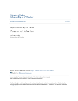 Persuasive Definition - Scholarship at UWindsor
