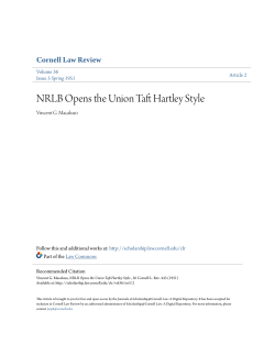 NRLB Opens the Union Taft Hartley Style