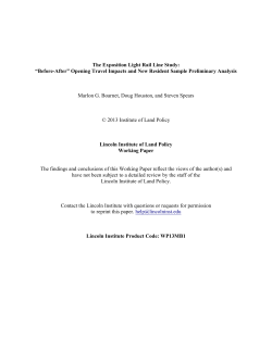 The Exposition Light Rail Line Study: &ldquo;Before