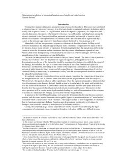 Determining jurisdiction in Internet defamation cases: Insights on