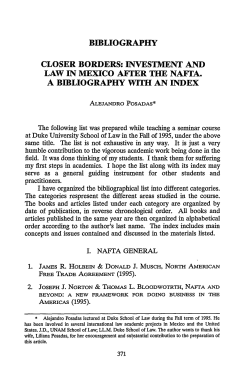 Closer Borders: Investment and Law in Mexico after the NAFTA. A