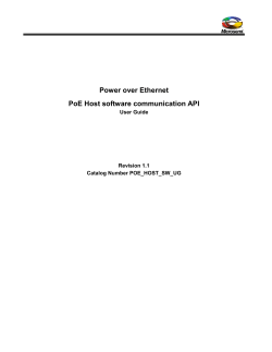PoE Host software communication API