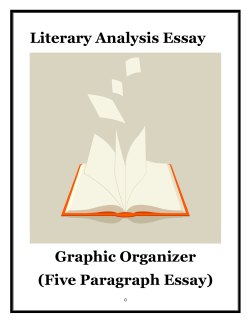 Literary Analysis Essay Graphic Organizer (Five Paragraph Essay)