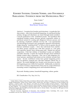 Evidence from the Matrilineal Belt