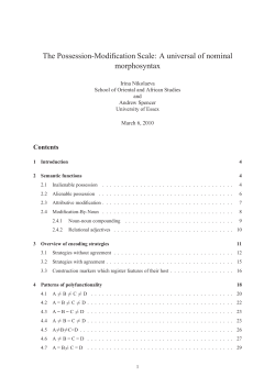 The Possession-Modification Scale: A universal of