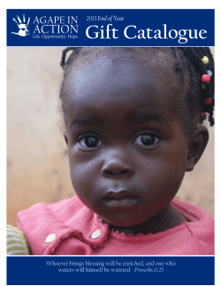 Gift Catalogue - Agape in Action