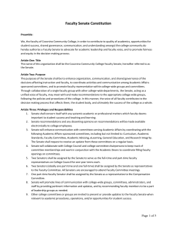 Faculty Senate Constitution - Coconino Community College