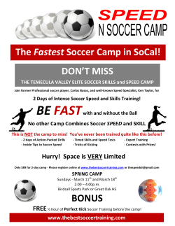 The Fastest Soccer Camp in SoCal!