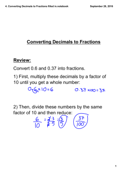 4. Converting Decimals to Fractions filled in