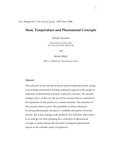 Heat, Temperature and Phenomenal Concepts