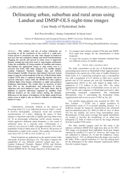 Delineating urban, suburban and rural areas using Landsat and