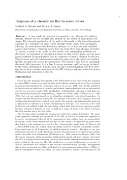 Response of a circular ice floe to ocean waves