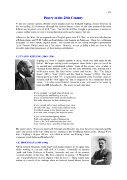 Poetry in the 20th Century