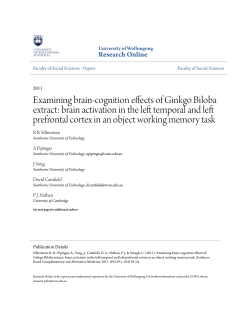 Examining brain-cognition effects of Ginkgo