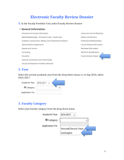 Electronic Faculty Review Dossier 1.