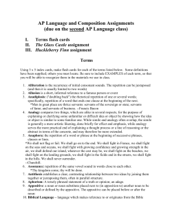 English 3 AP Lang Summer Reading Assignment