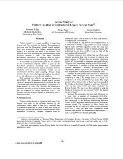 A case study of feature location in unstructured legacy fortran code