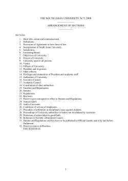 the south asian university act, 2008