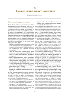 6. Environmental Impact Assessment