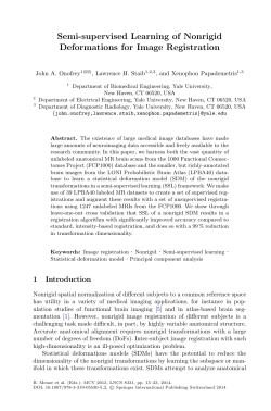 Semi-supervised Learning of Nonrigid Deformations for Image