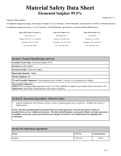Material Safety Data Sheet - Tiger-Sul
