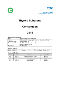 Constitution - Northern England Clinical Networks