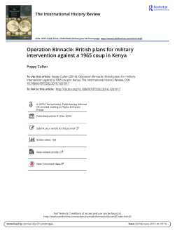 British plans for military intervention against a 1965 coup in Kenya