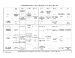 Third Grade Curriculum Map