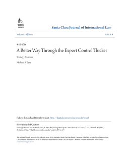 A Better Way Through the Export Control Thicket