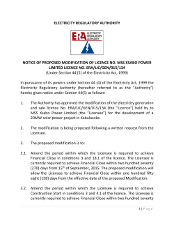 full notice - Electricity Regulatory Authority