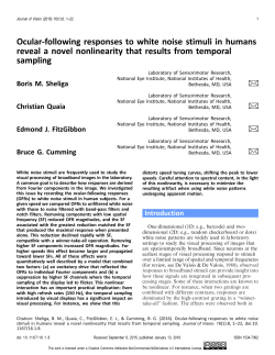 Ocular-following responses to white noise stimuli in humans reveal