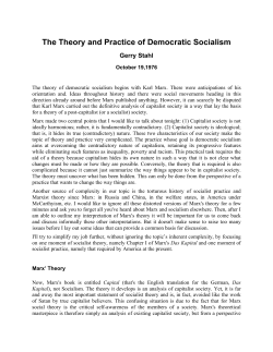 The Theory and Practice of Democratic Socialism