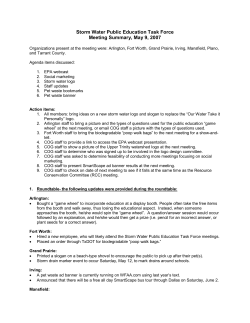 Storm Water Public Education Task Force Meeting