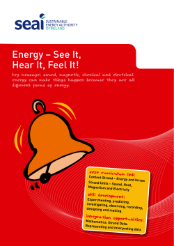 Energy &ndash; See It, Hear It, Feel It!