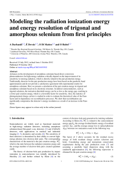 Modeling the radiation ionization energy and energy resolution of