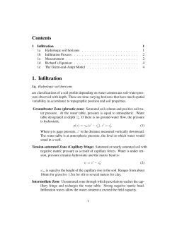 Contents 1. Infiltration