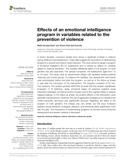 Effects of an emotional intelligence program in variables related to
