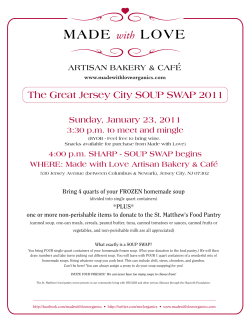 The Great Jersey City SOUP SWAP 2011