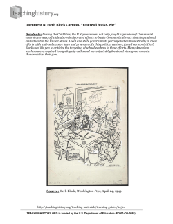 Document B: Herb Block Cartoon, &ldquo;You read books, eh?&rdquo; Source
