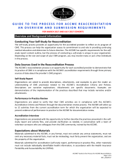 guide to theprocessforaccmerea ccredi tat ionanoverviewandsubmi