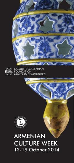 armenian culture week - Funda&ccedil;&atilde;o Calouste Gulbenkian