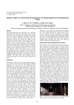 Effects of Spin on Tennis Ball Aerodynamics: An Experimental and