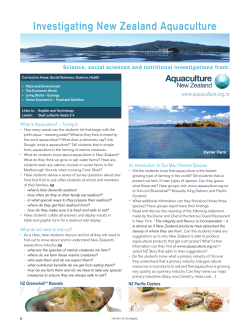 Investigating New Zealand Aquaculture