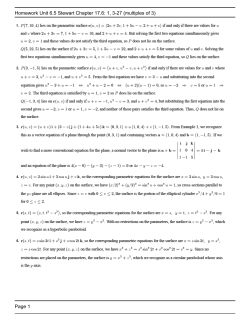 Homework Unit 6.5 Stewart Chapter 17.6: 1, 3