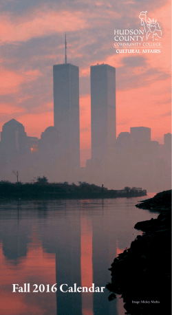 Fall 2016 Calendar - Hudson County Community College