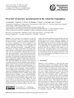 Overview of mercury measurements in the Antarctic troposphere